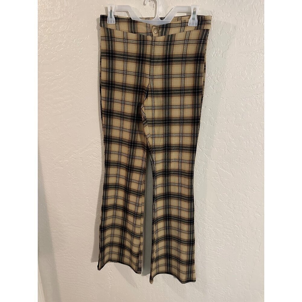 Y Forever 21 Y2K 90’s Plaid Bellbottom Flare Pants - Picture 2 of 8